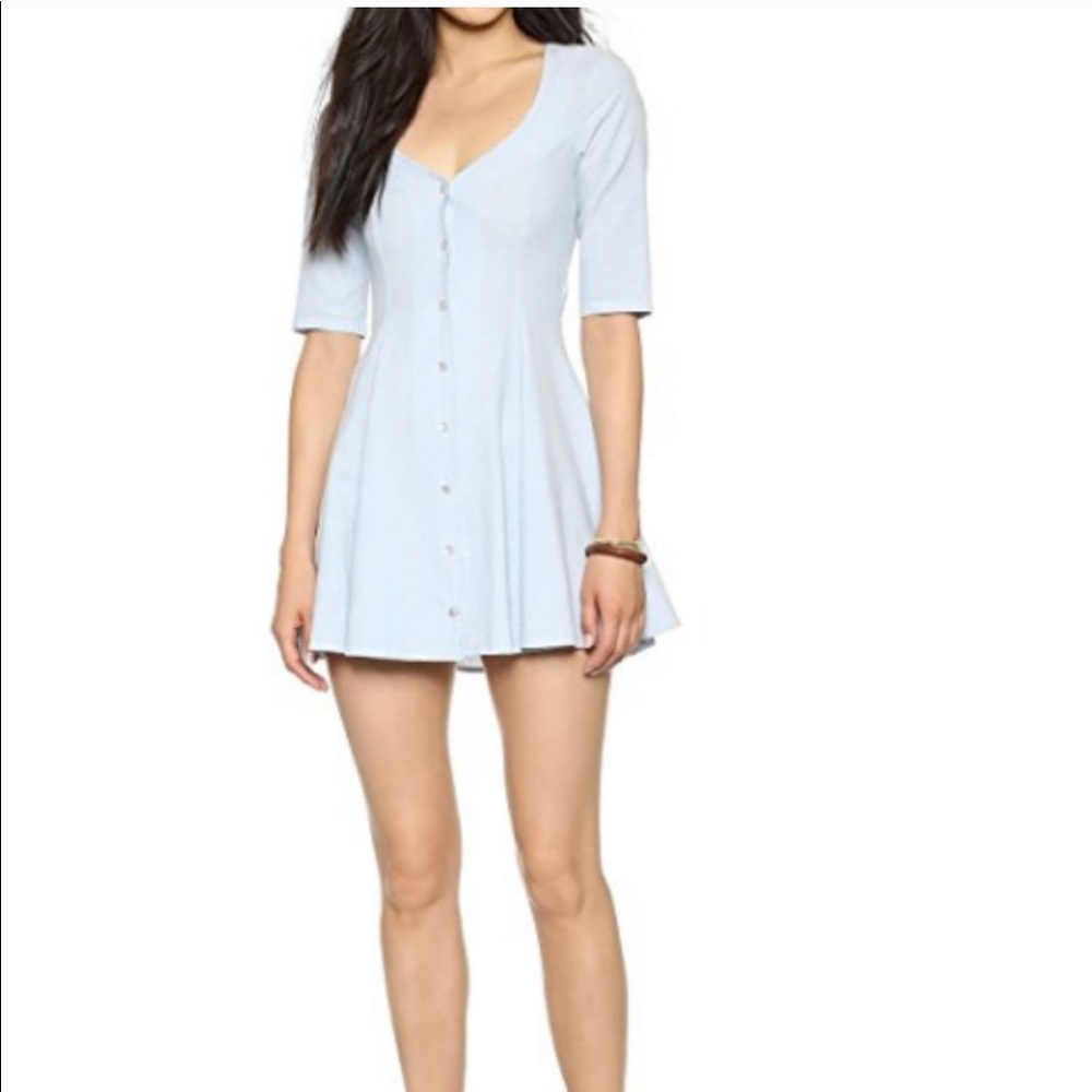 FL&L FIT AND FLARE BUTTON-UP DRESS